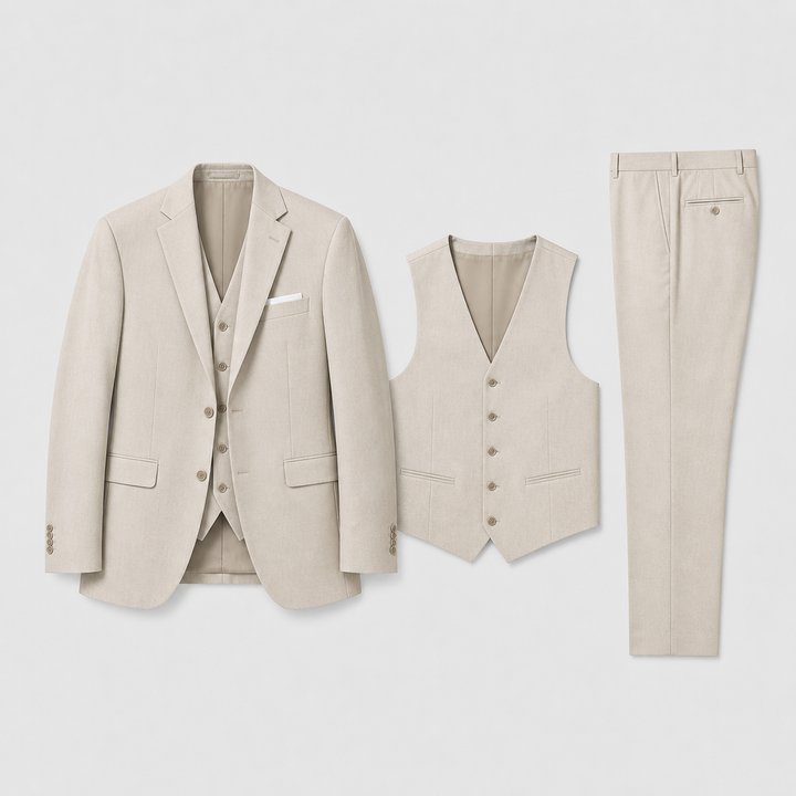 Men's Linen Three Piece Suit