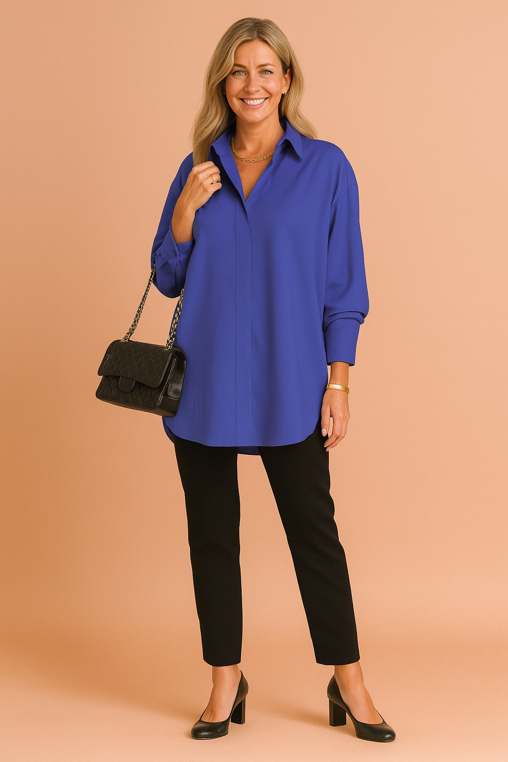 Aurelle | Elegant Women's Oversized Collared Blouse
