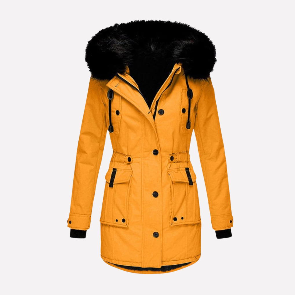 Women's Hooded Parka with Flap Pockets