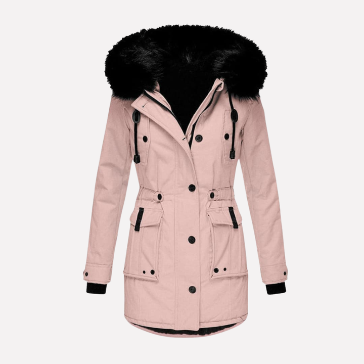 Women's Hooded Parka with Flap Pockets