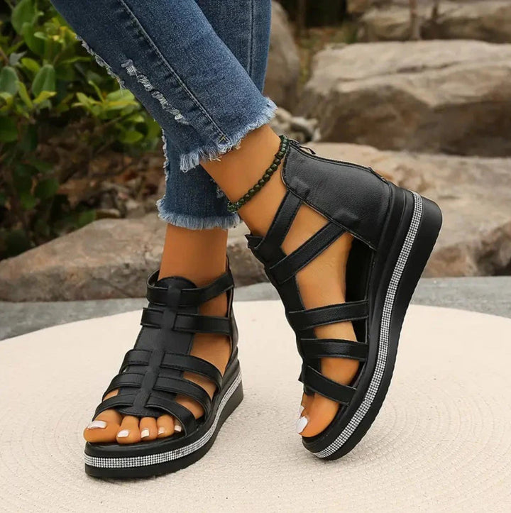 Women's Rhinestone Wedge Sandals