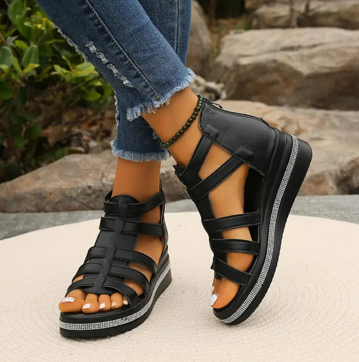 Women's Rhinestone Wedge Sandals
