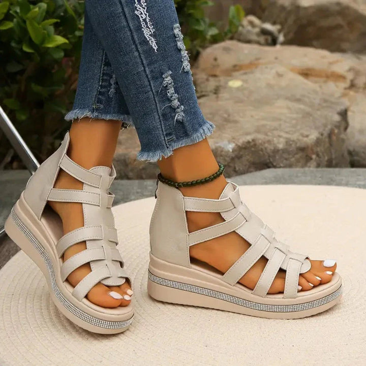 Women's Rhinestone Wedge Sandals