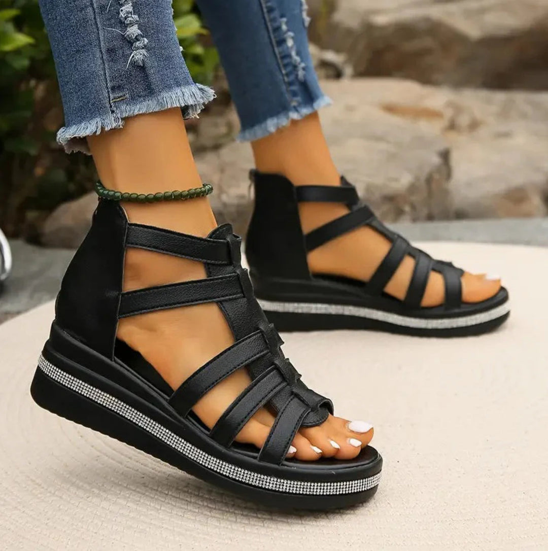Women's Rhinestone Wedge Sandals