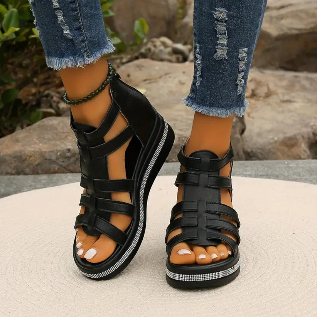 Women's Rhinestone Wedge Sandals