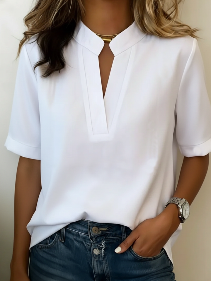 Women's Notch V-Neck Blouse