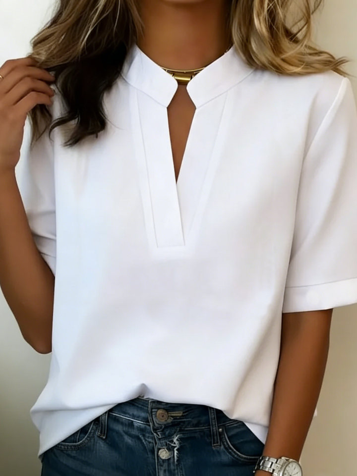 Women's Notch V-Neck Blouse