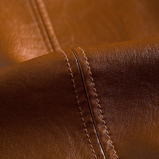 Men's Leather Blazer with Tailored Fit