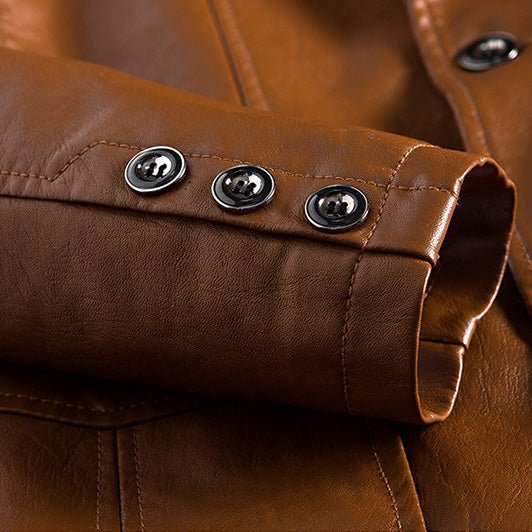 Men's Leather Blazer with Tailored Fit