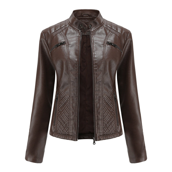 Women's Spring Jacket with Stand-Up Collar