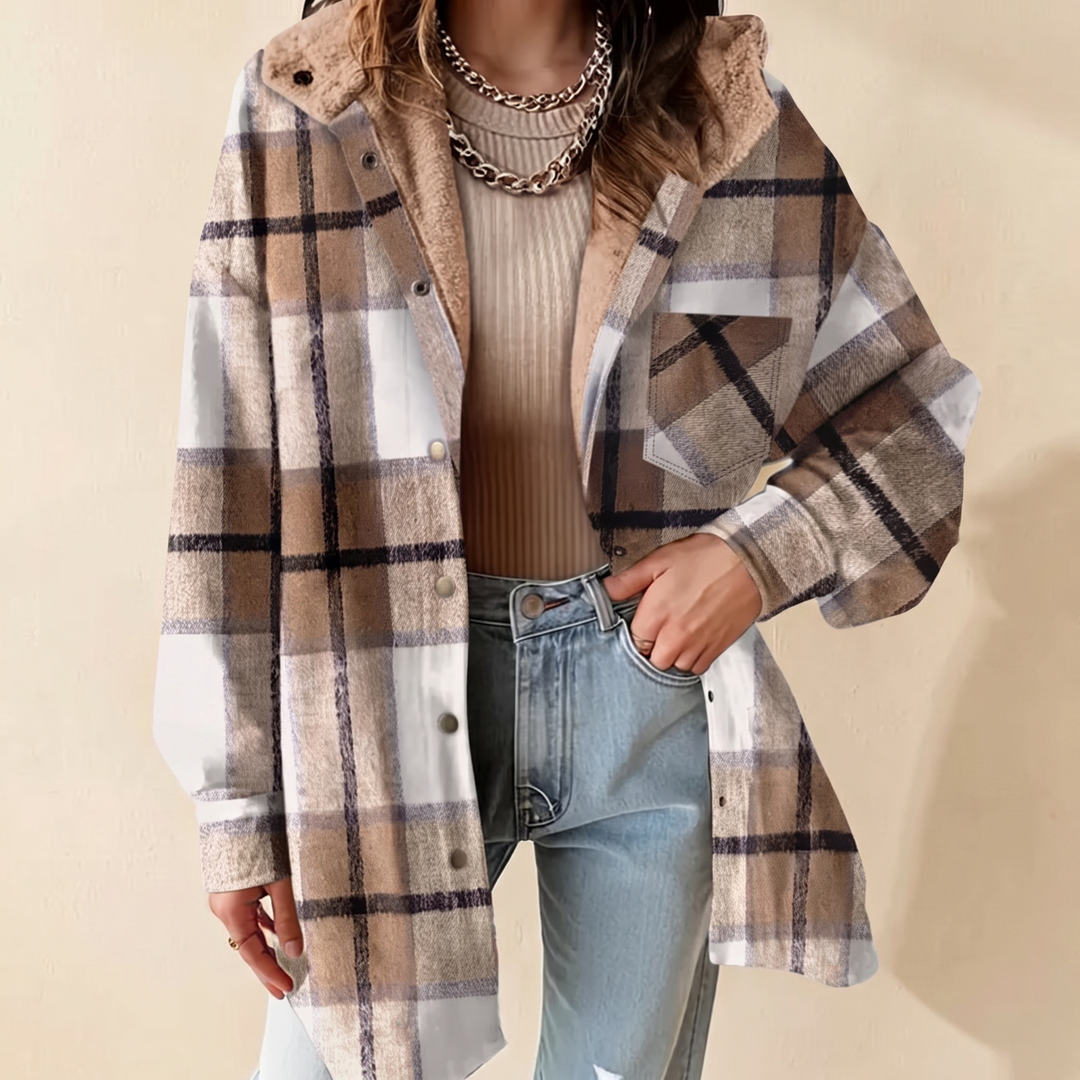Women's Flannel Button Up Jacket