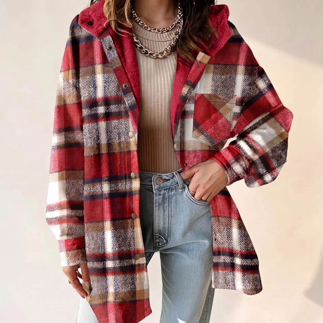 Women's Flannel Button Up Jacket