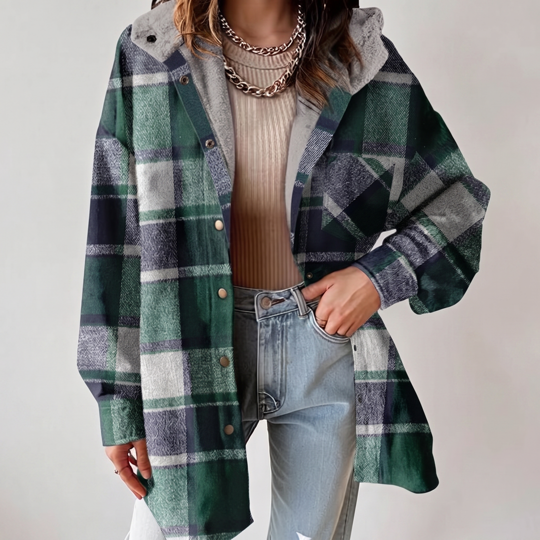 Women's Flannel Button Up Jacket