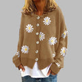 Gilet brodé de marguerites pour femme