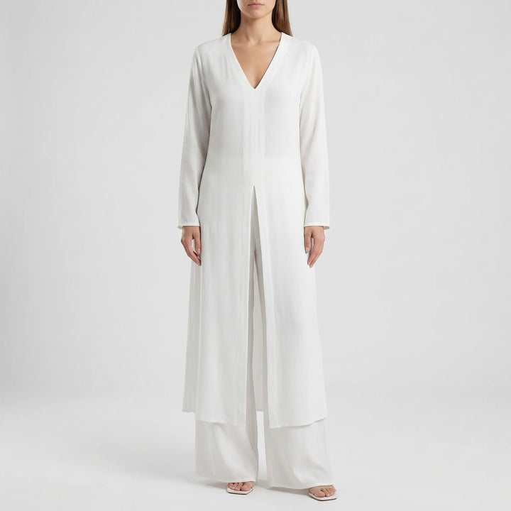 Aurélie | Women's Set with Long Top and Wide Leg Pants