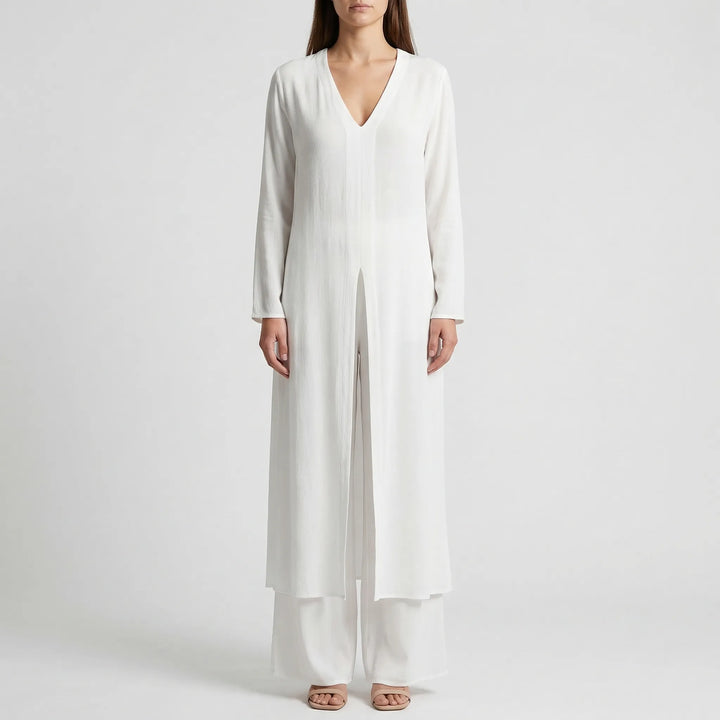 Aurélie | Women's Set with Long Top and Wide Leg Pants