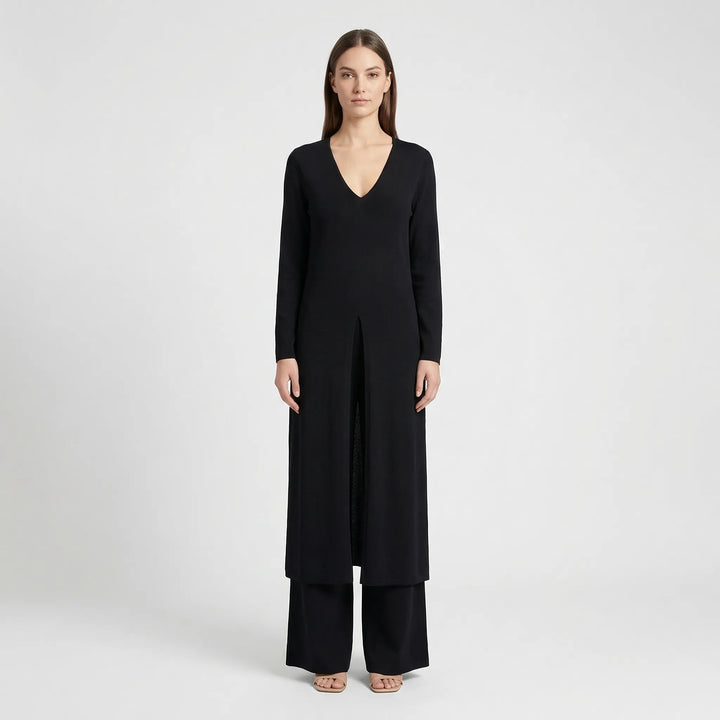 Aurélie | Women's Set with Long Top and Wide Leg Pants