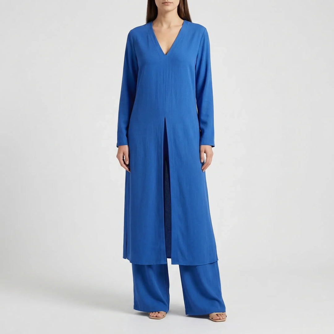 Aurélie | Women's Set with Long Top and Wide Leg Pants