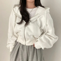 Women's Oversized Zip-Up Hoodie with Pockets
