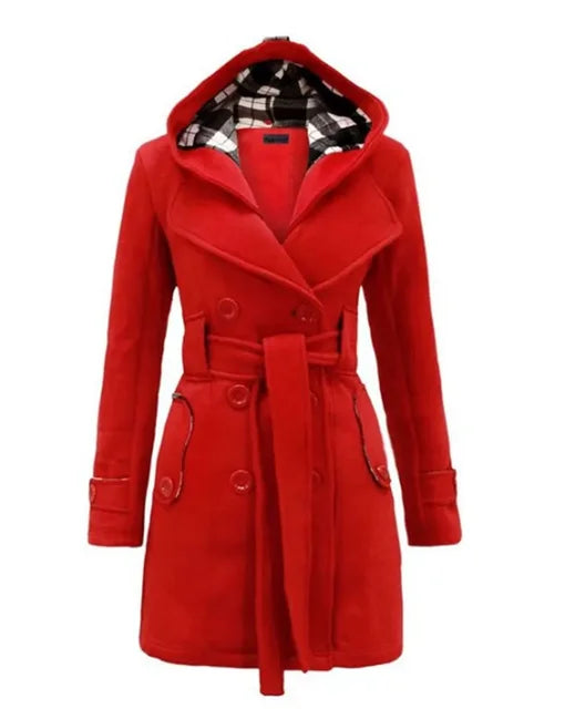 Women's Double-Breasted Belted Trench Coat