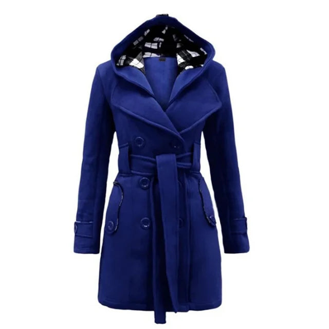 Women's Double-Breasted Belted Trench Coat
