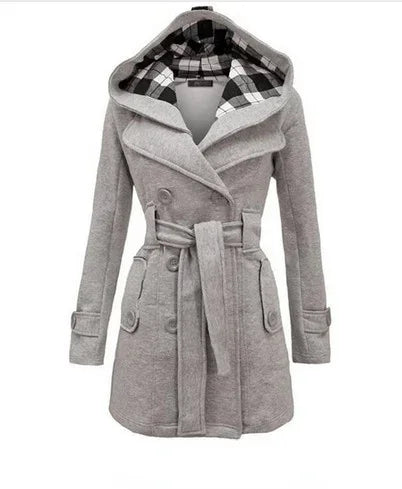 Women's Double-Breasted Belted Trench Coat