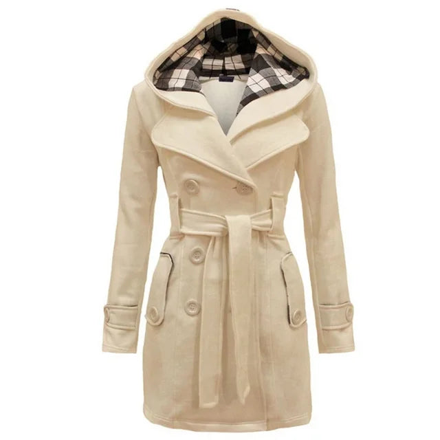 Women's Double-Breasted Belted Trench Coat