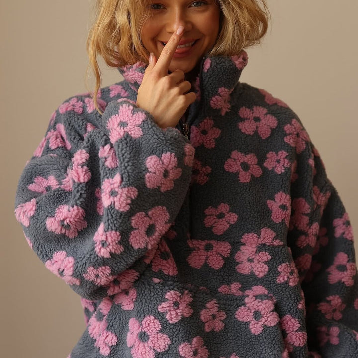Women's Floral Fleece Jacket