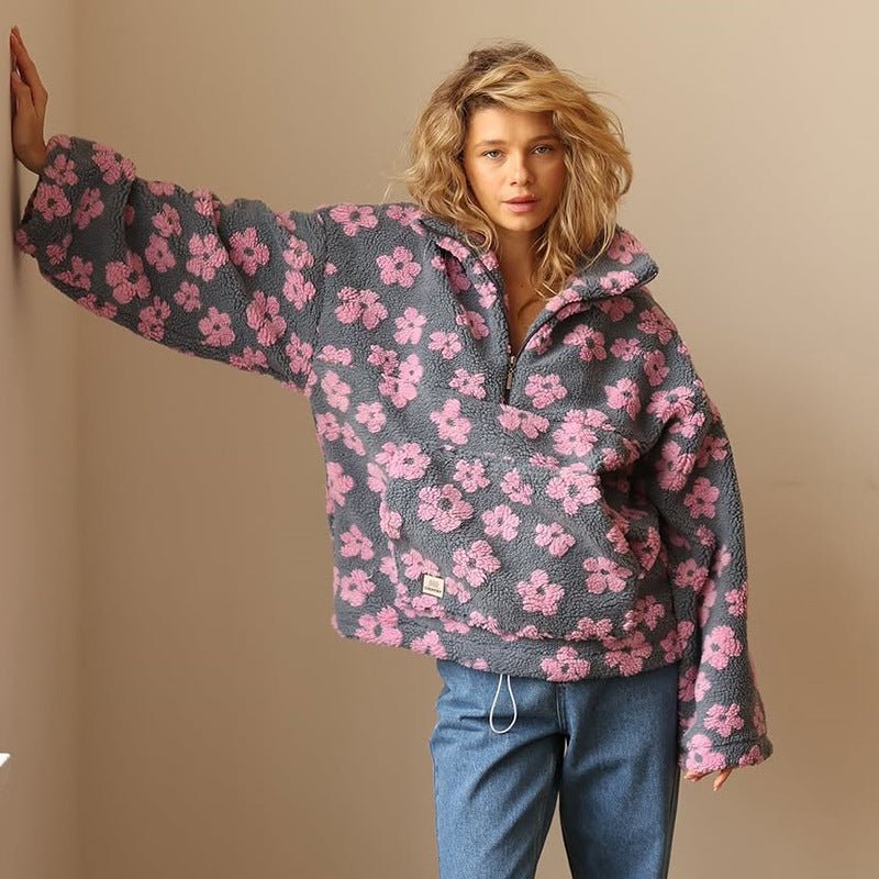 Women's Floral Fleece Jacket