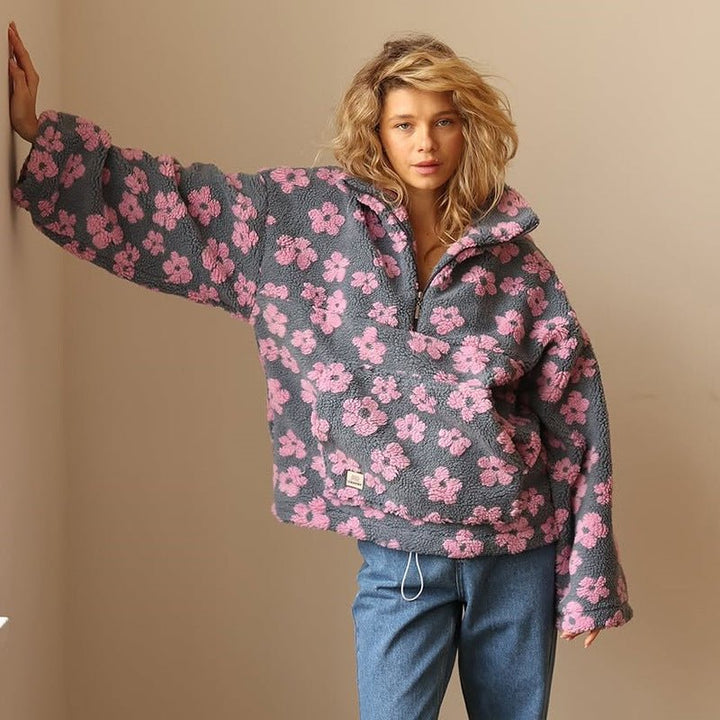 Women's Floral Fleece Jacket