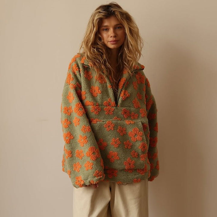 Women's Floral Fleece Jacket