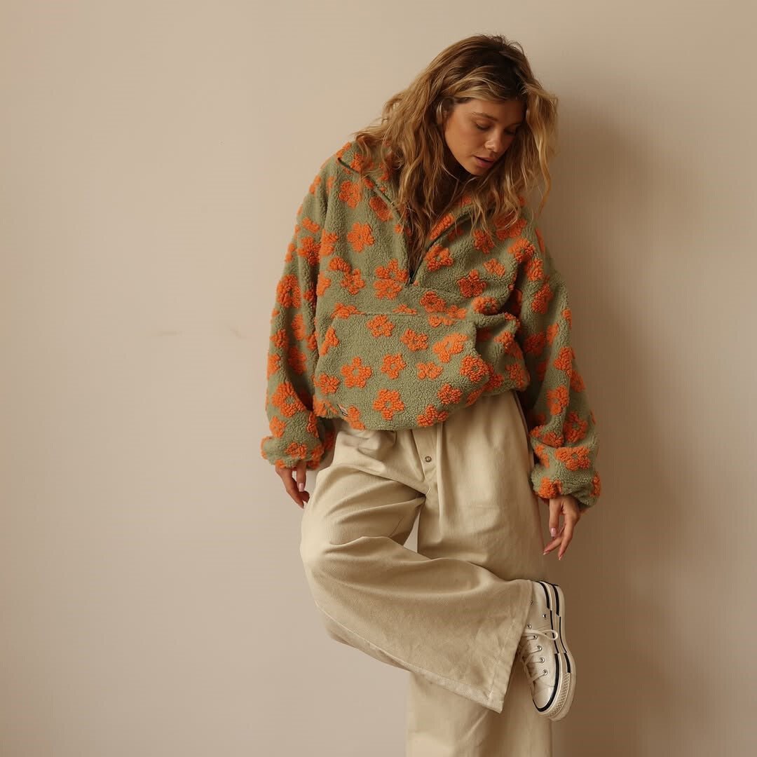 Women's Floral Fleece Jacket