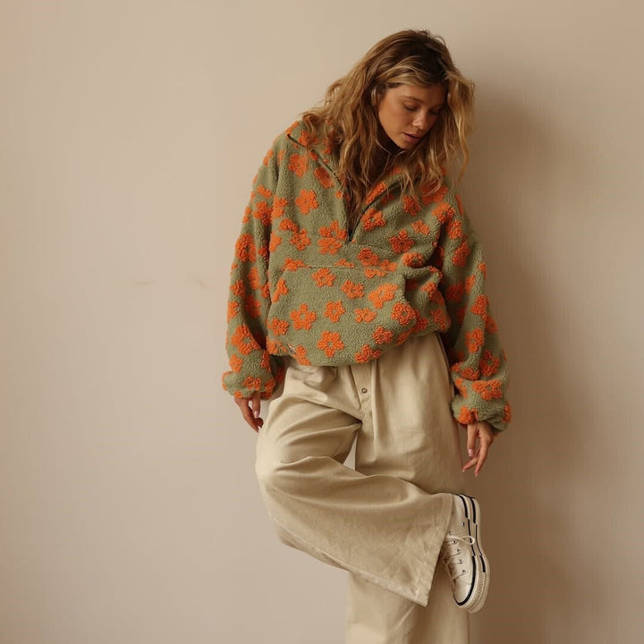 Women's Floral Fleece Jacket