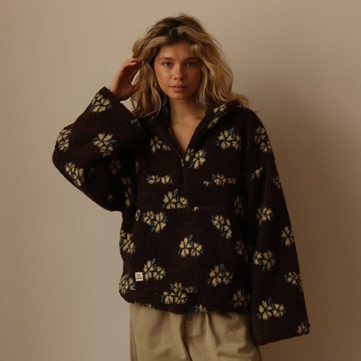 Women's Floral Fleece Jacket