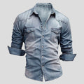 Men's Long-Sleeve Denim Shirt