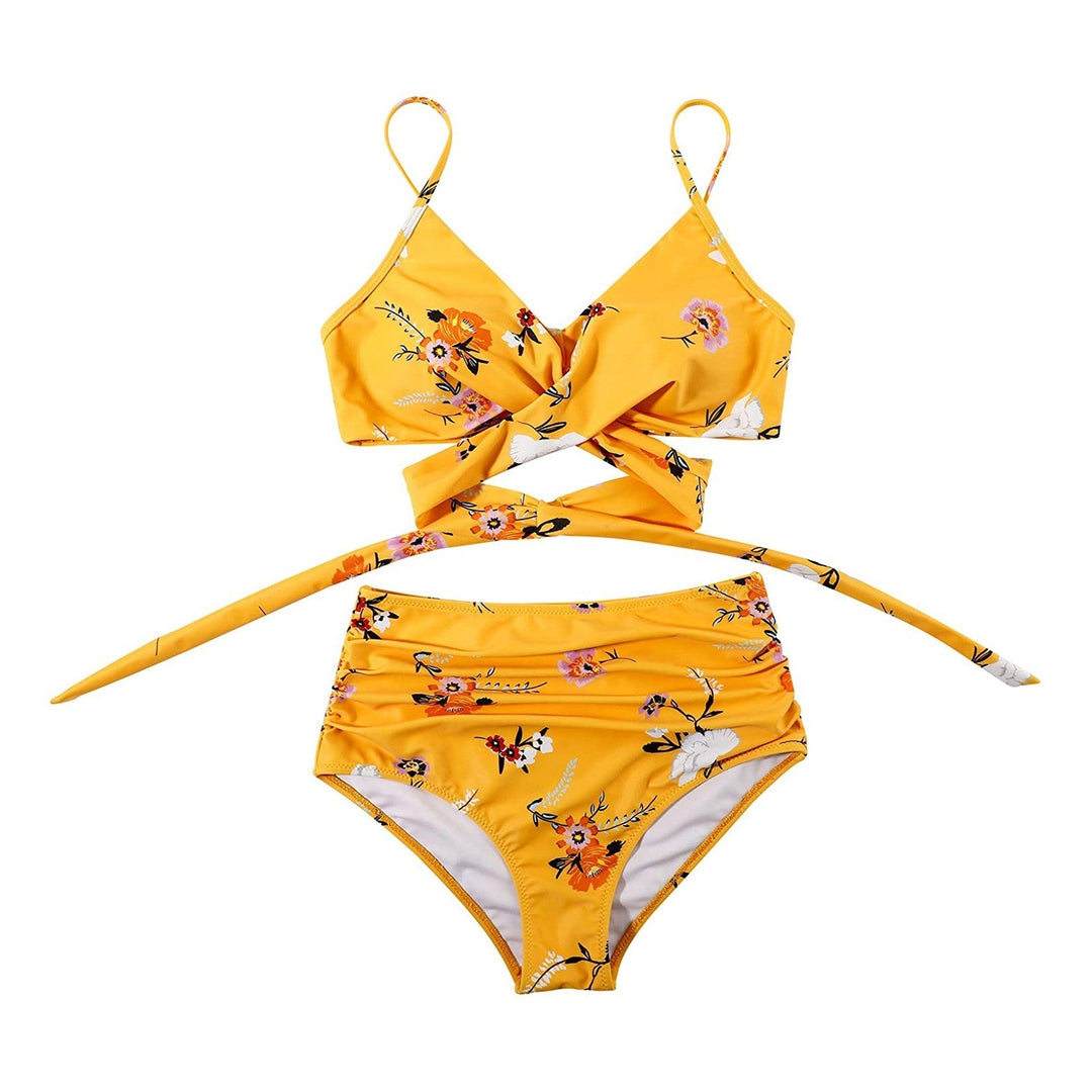 Women's High Waisted Colorful Bikini