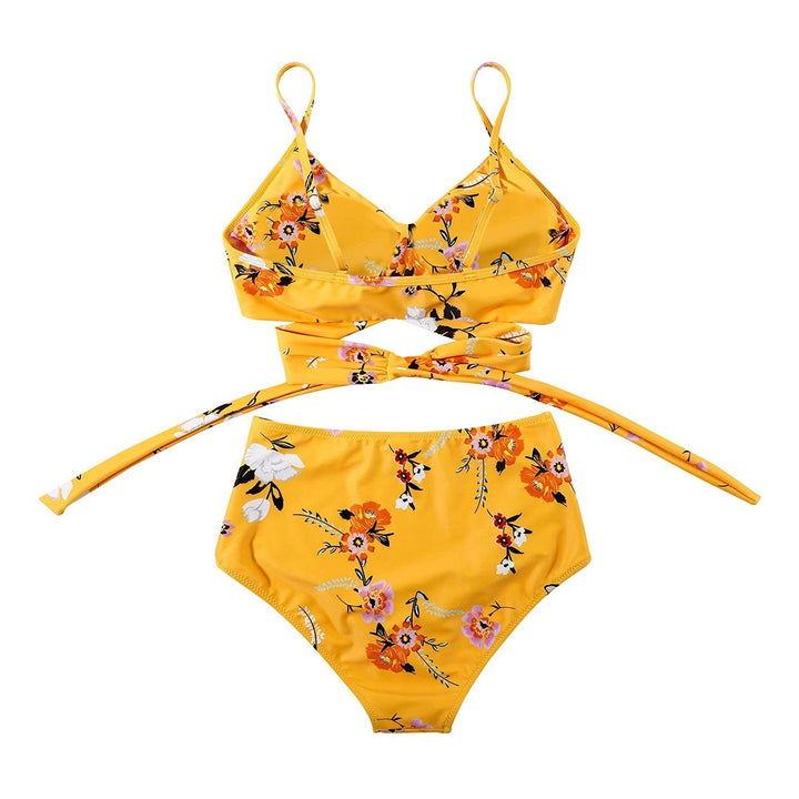 Women's High Waisted Colorful Bikini