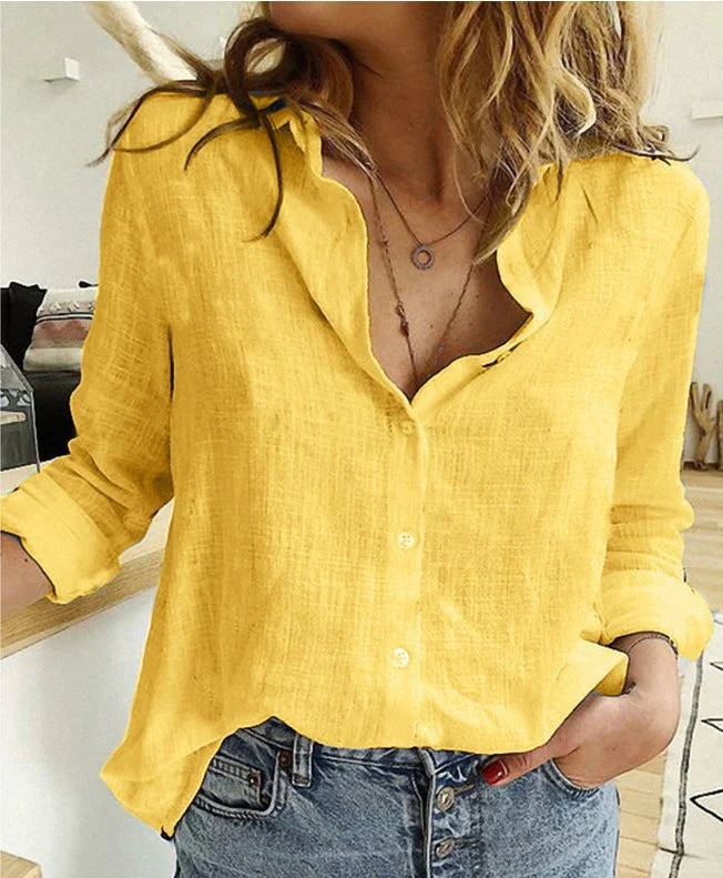 Women's Casual Summer Blouse With Buttons
