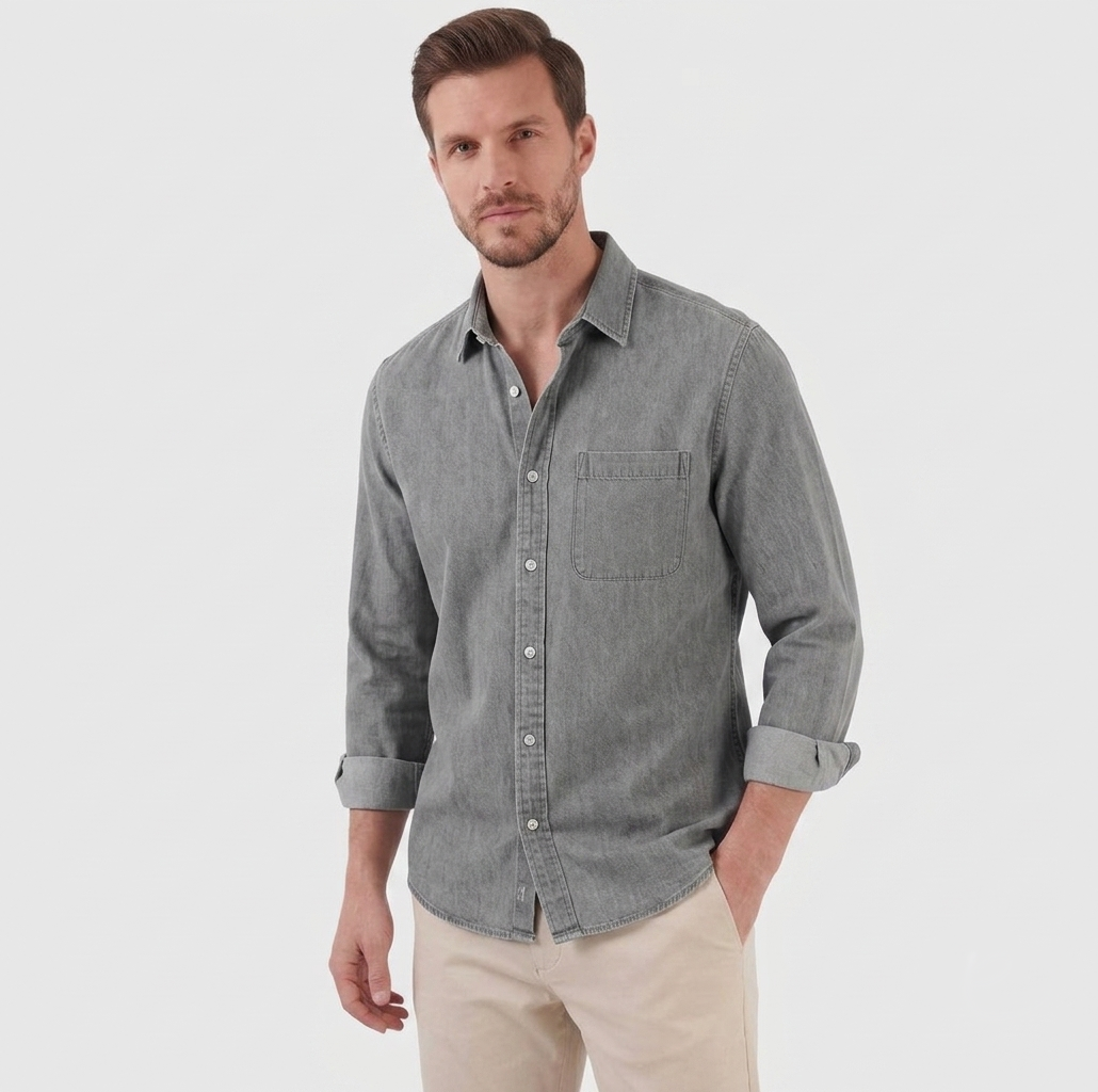 Men's Linen Button Up Shirt