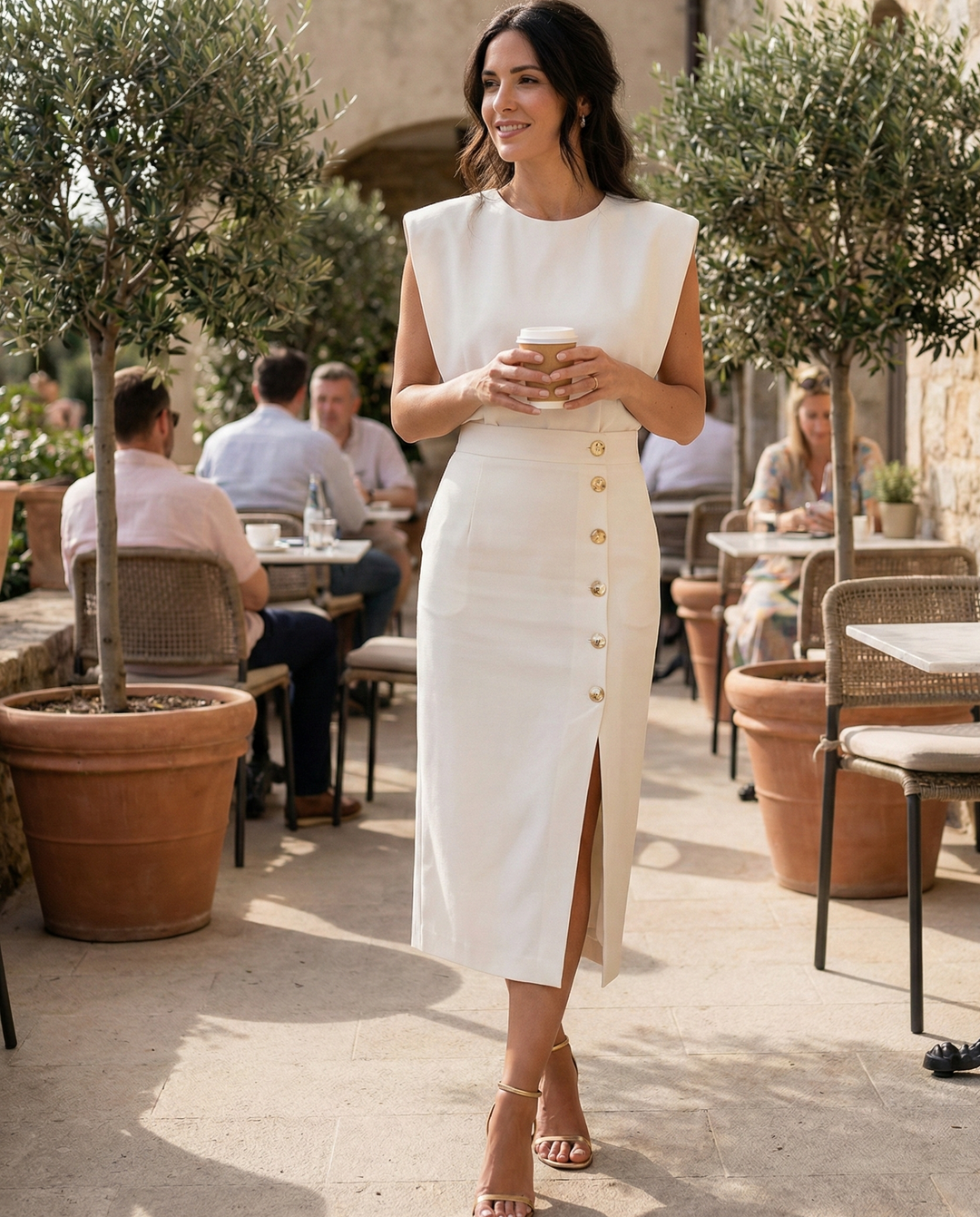 Emilia | Elegant Sleeveless Midi Dress