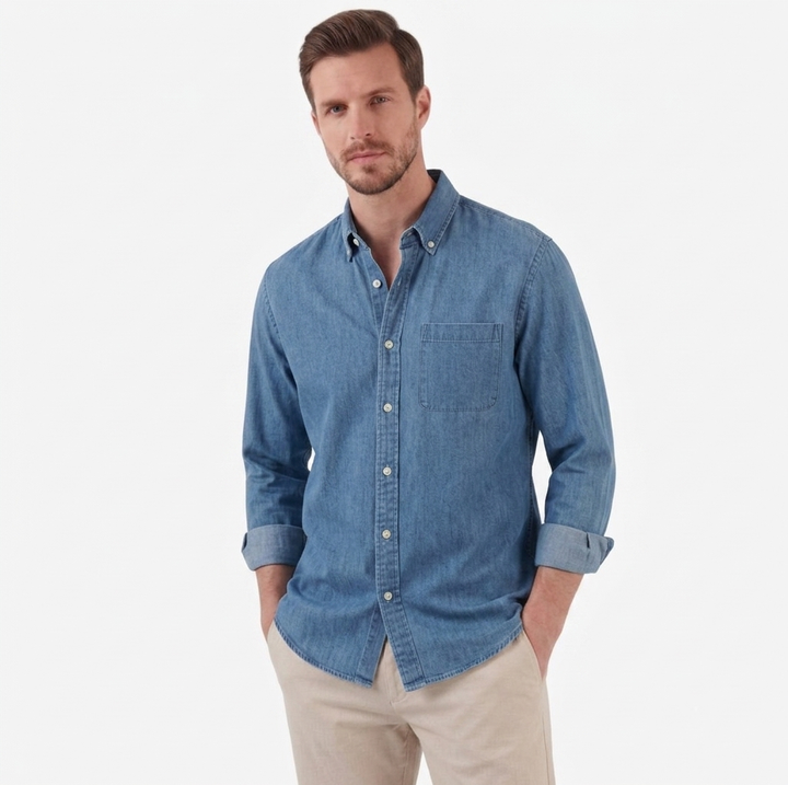 Men's Linen Button Up Shirt