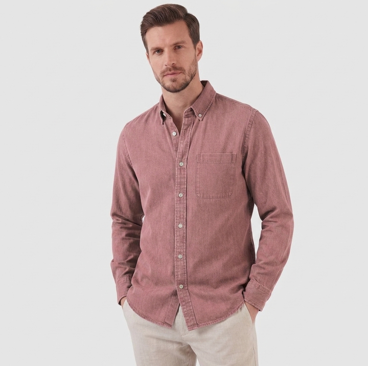 Men's Linen Button Up Shirt