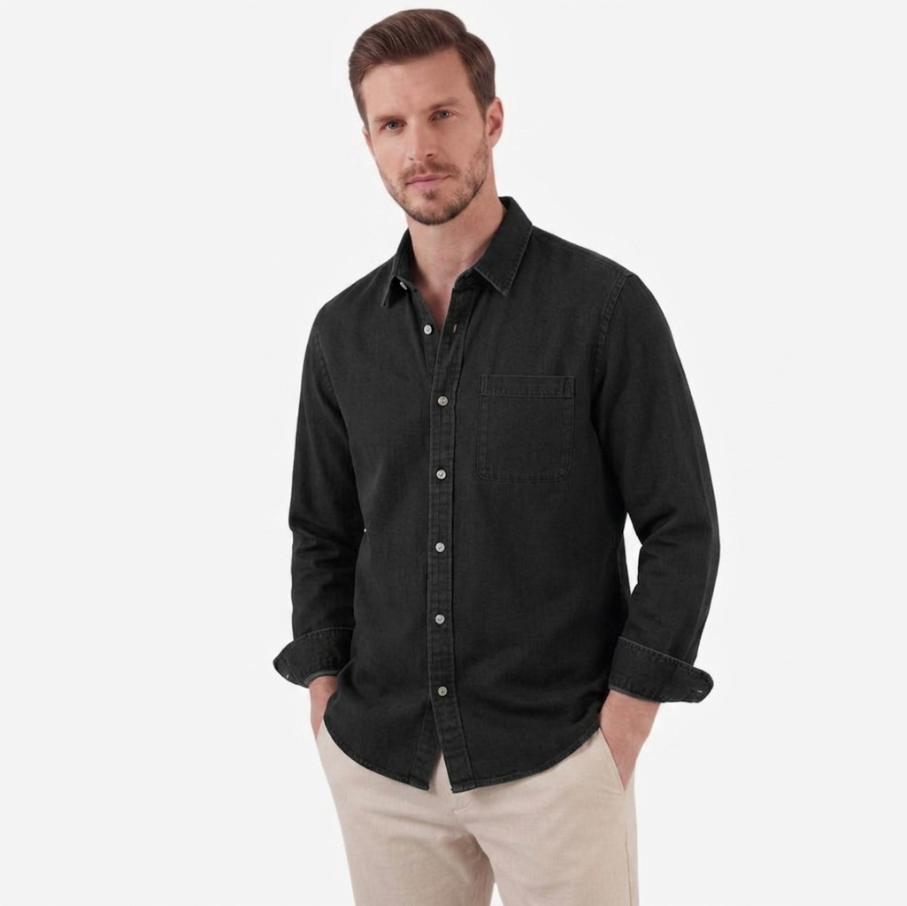 Men's Linen Button Up Shirt