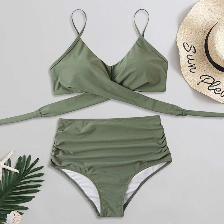 Women's High Waisted Colorful Bikini