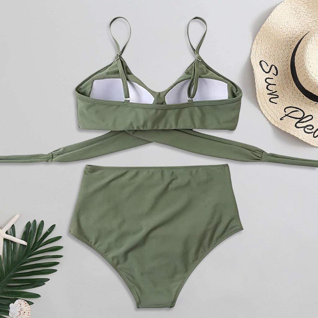 Women's High Waisted Colorful Bikini