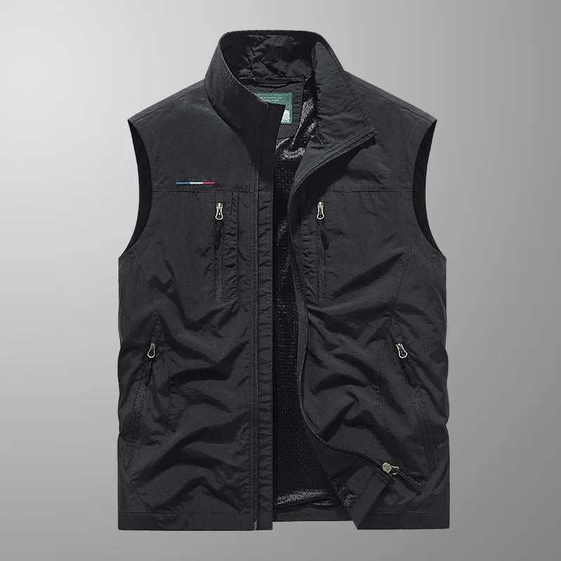 Men's Cargo Vest with Zip Pockets