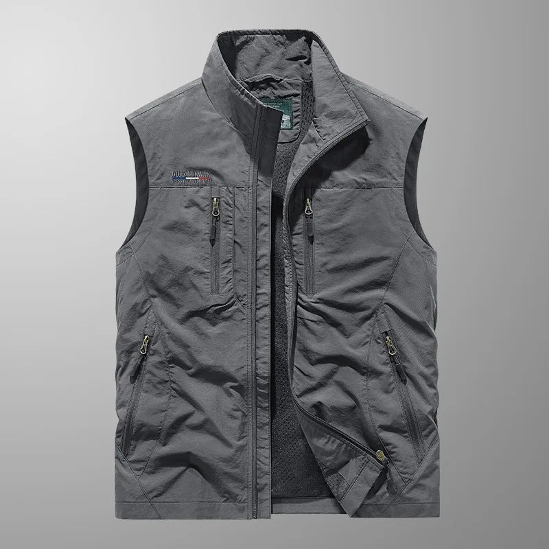 Men's Cargo Vest with Zip Pockets