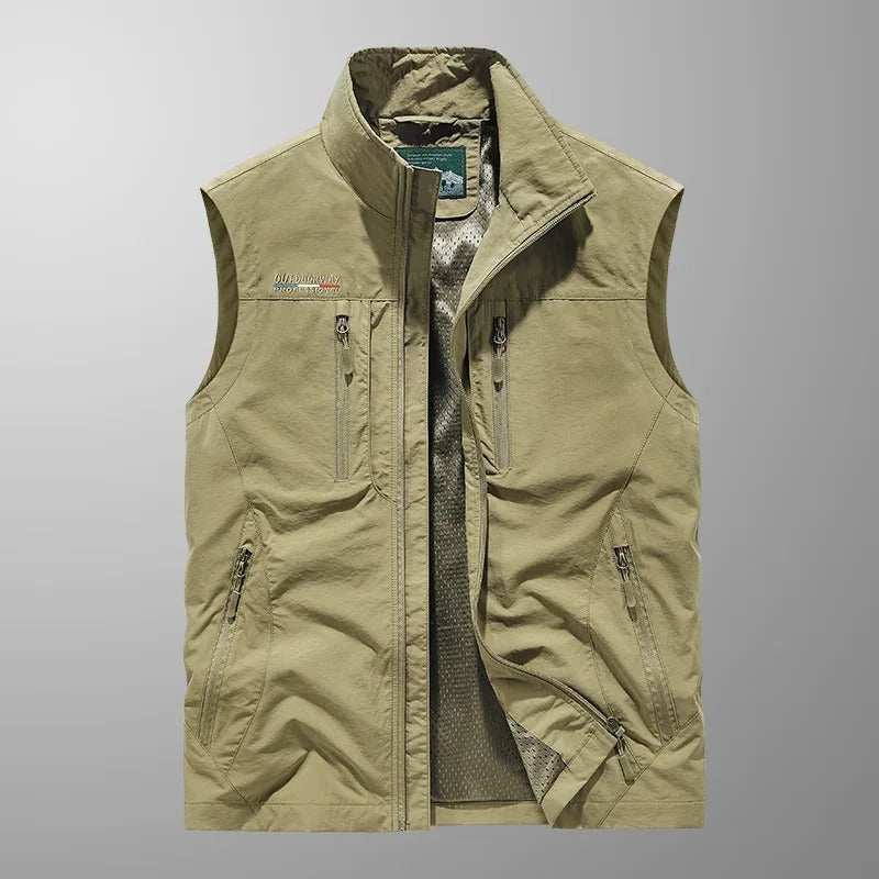 Men's Cargo Vest with Zip Pockets