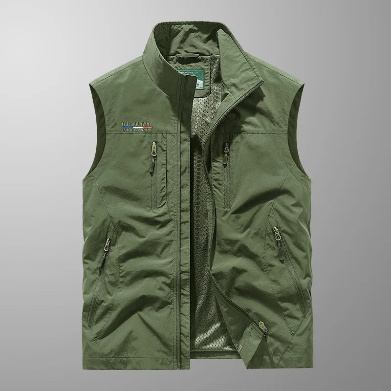 Men's Cargo Vest with Zip Pockets