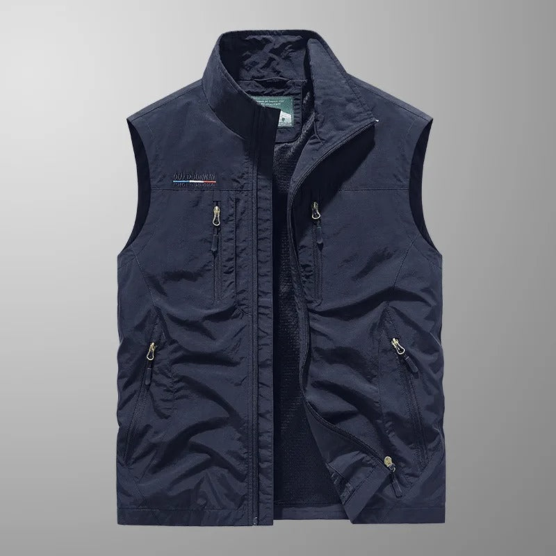 Men's Cargo Vest with Zip Pockets
